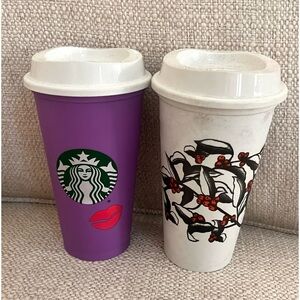 STARBUCKS Reusable Cups Lips& Holiday ⭐️